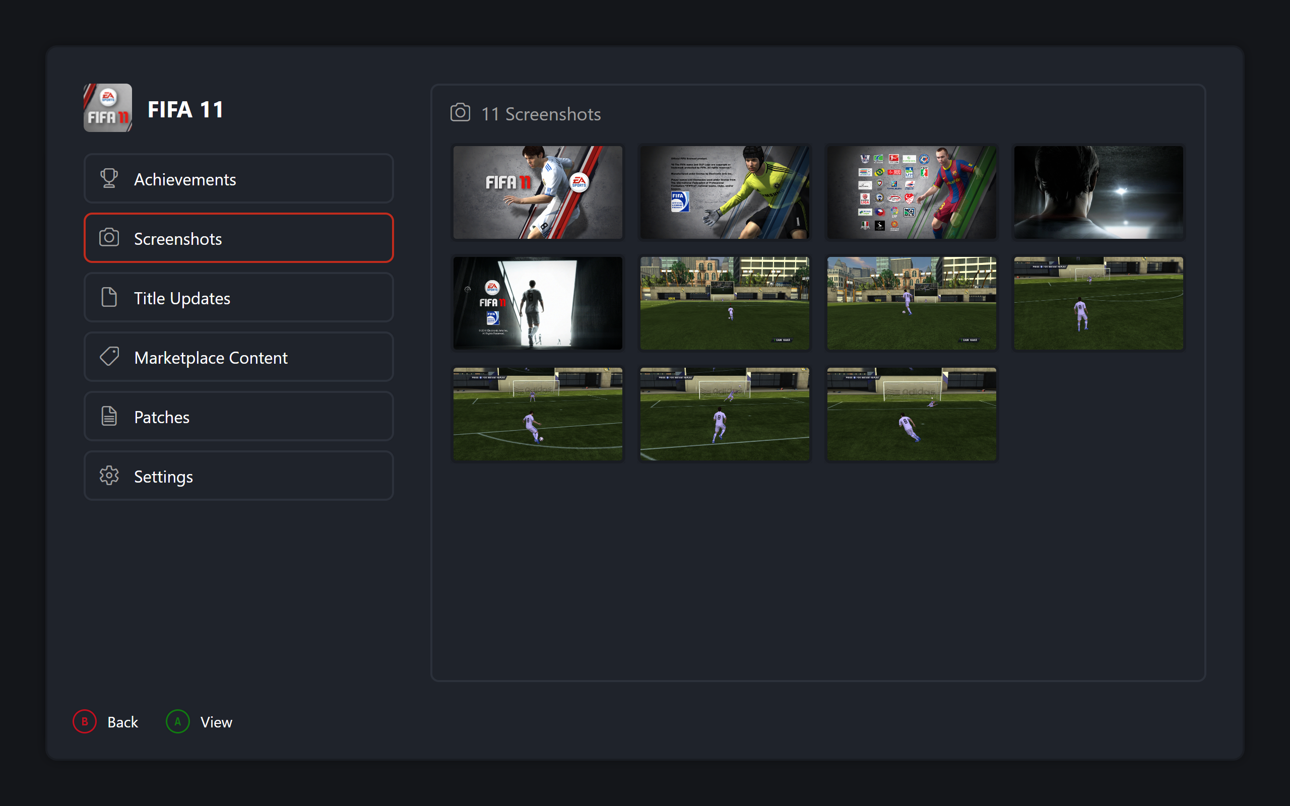Game Details - Screenshots Pane
