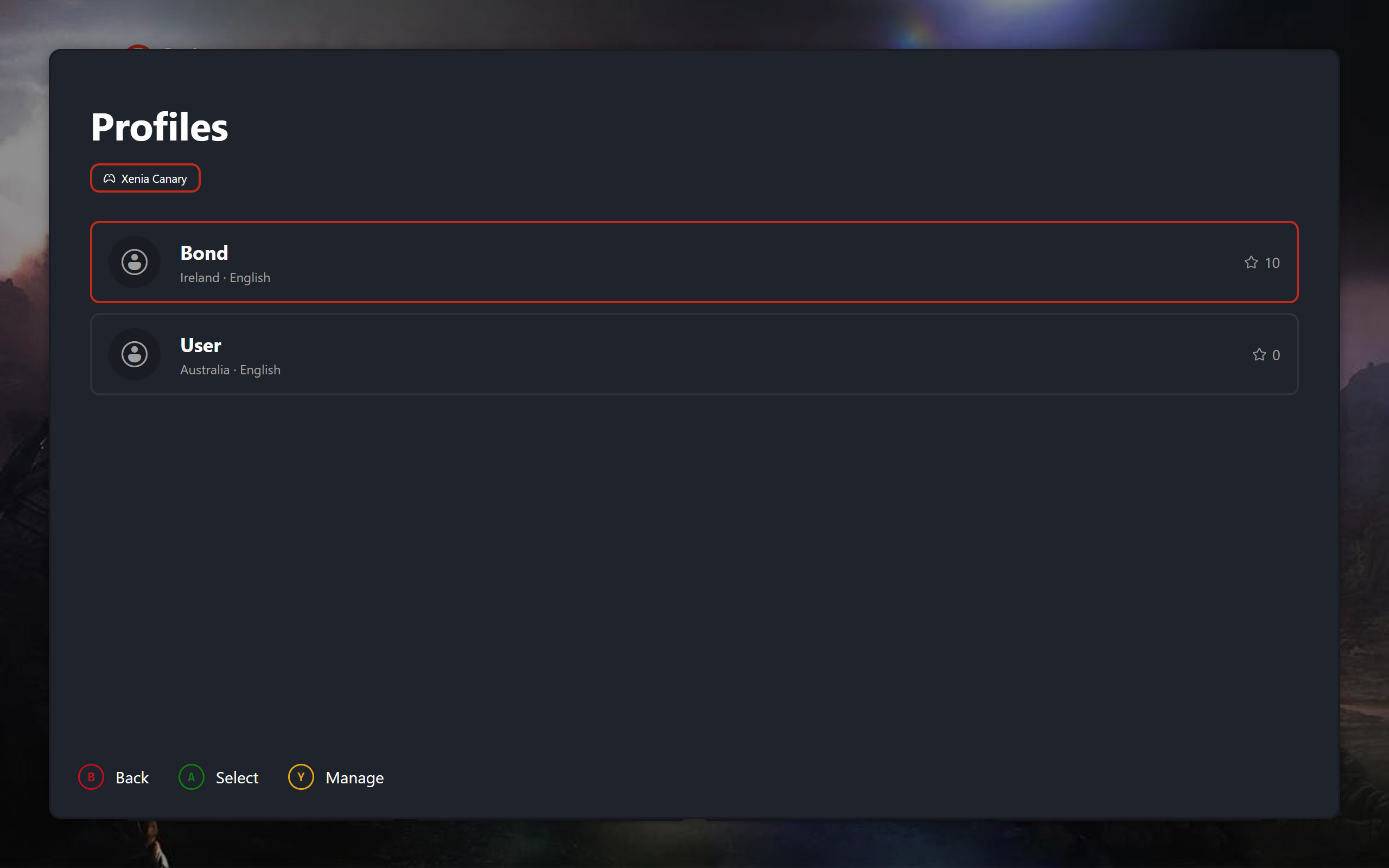 Profiles - Profile Picker